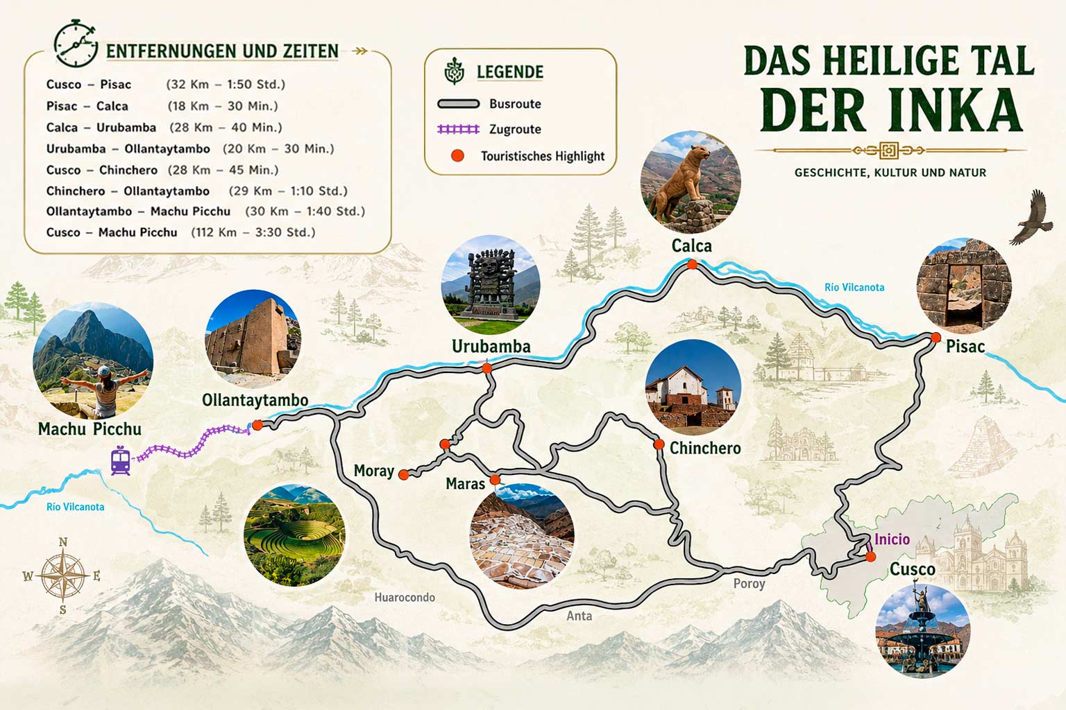 Heiliges Tal der Inkas Karte